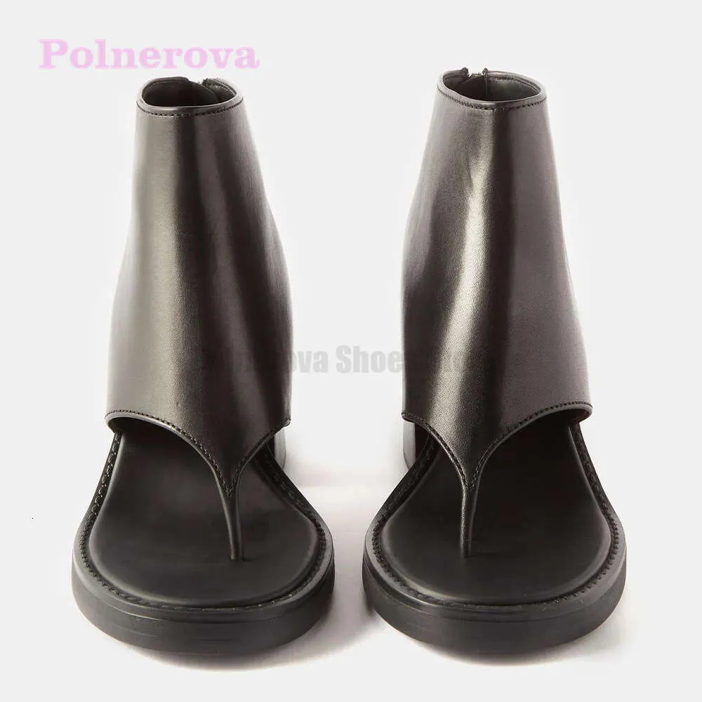 Stylish Black Flip Flop Chunky Heel Ankle Boots With Back Zipper For Women Perfect For Summer From Comfortableshoeskq8 63 DHgate.Com