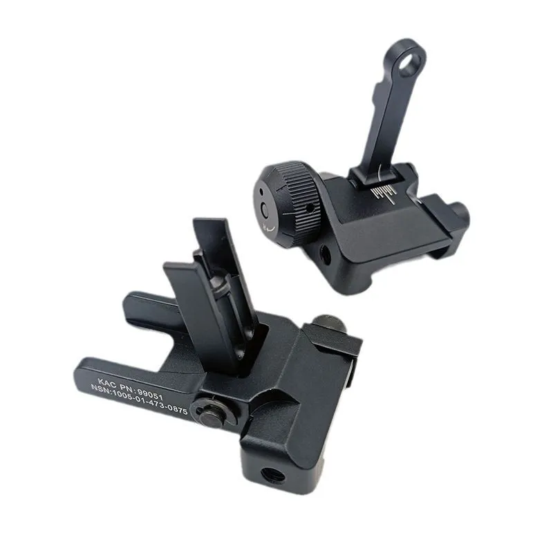 Double Sided Picatinny Rail Mounted Flip Up Iron Sights Durable
