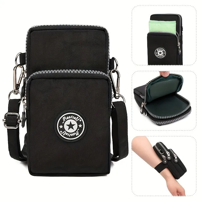 Wallet body bag／ミニポーチ付／black mesh Wallet body bag／ミニポーチ付／black mesh Wallet body bag