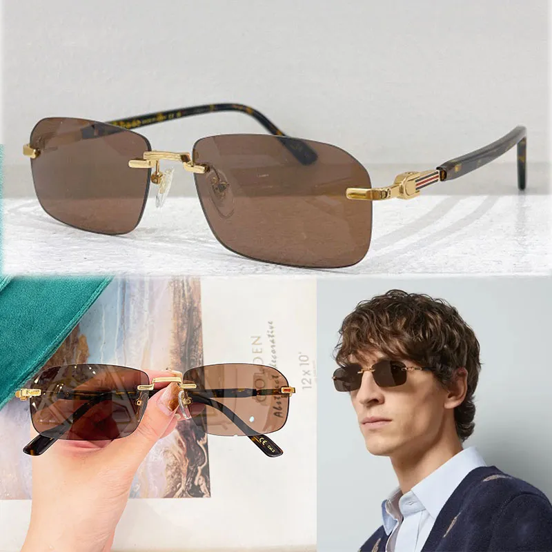 Luxury Designer Lunettes De Soleil Rectangulaires Hommes Femmes