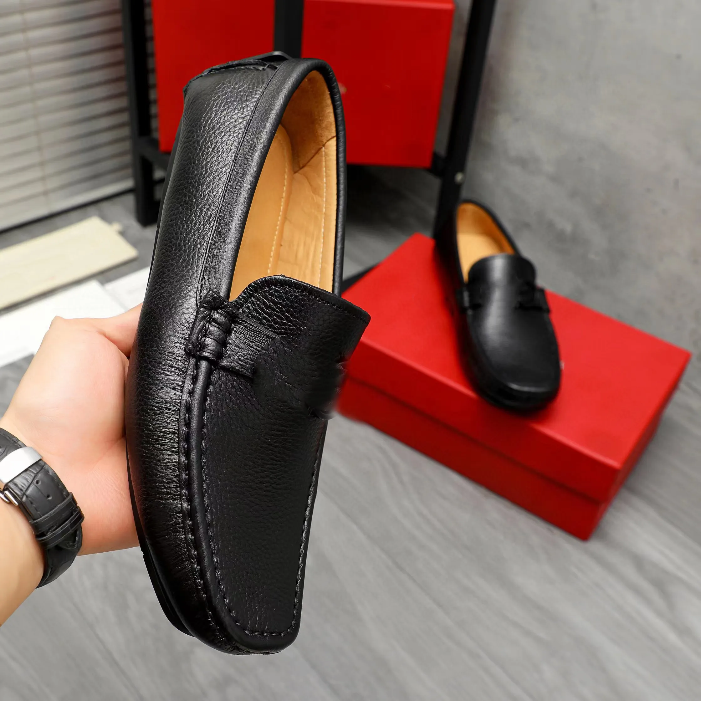 Bulk Luxury Calfskin Leather Designer Red Dress Loafers With Buckle Detail Moccasin Driver And Loafers In Sizes 40 45 From Chanelshoe 70.37 DHgate.Com