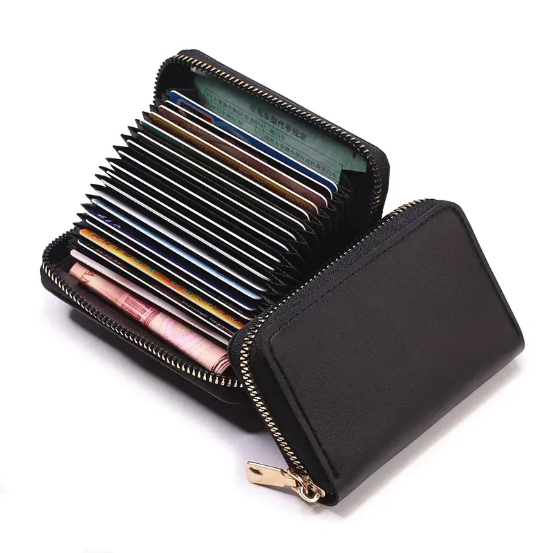 ☆LEMASQUE☆ Palette Zipper Coin Business Card Holder Black DHgate.com:Slim Black Card Holder Wallet: Secure PU Leather