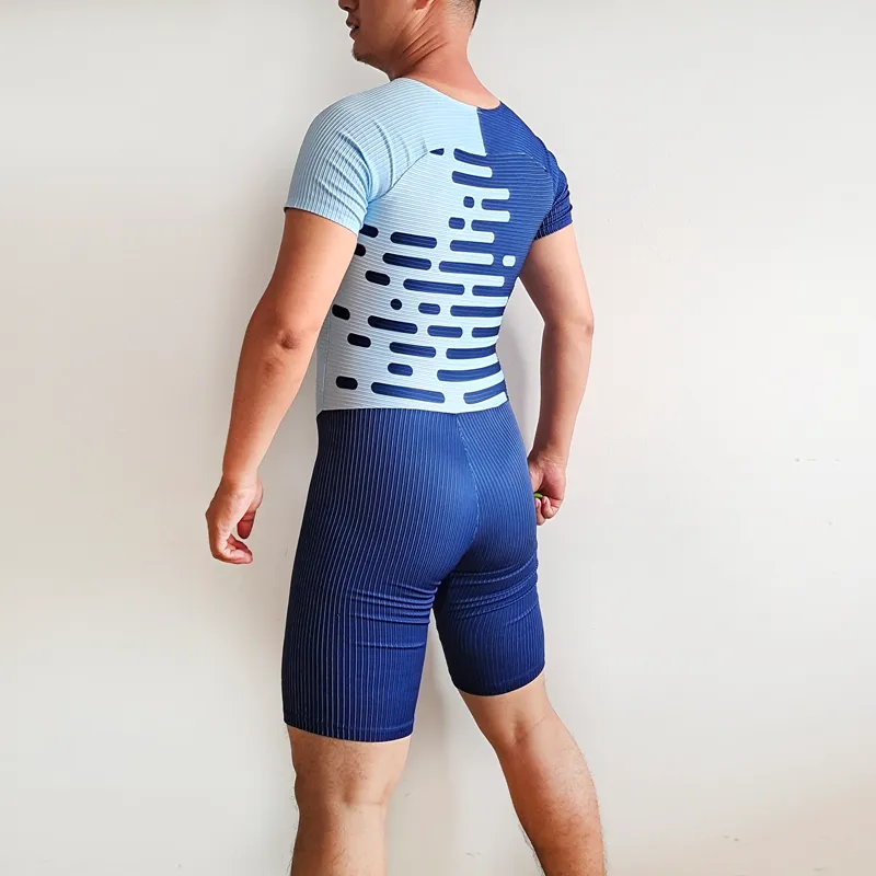 Wholesale Man Stripe Piano Fast Running Speedsuits Custom Logo One ...