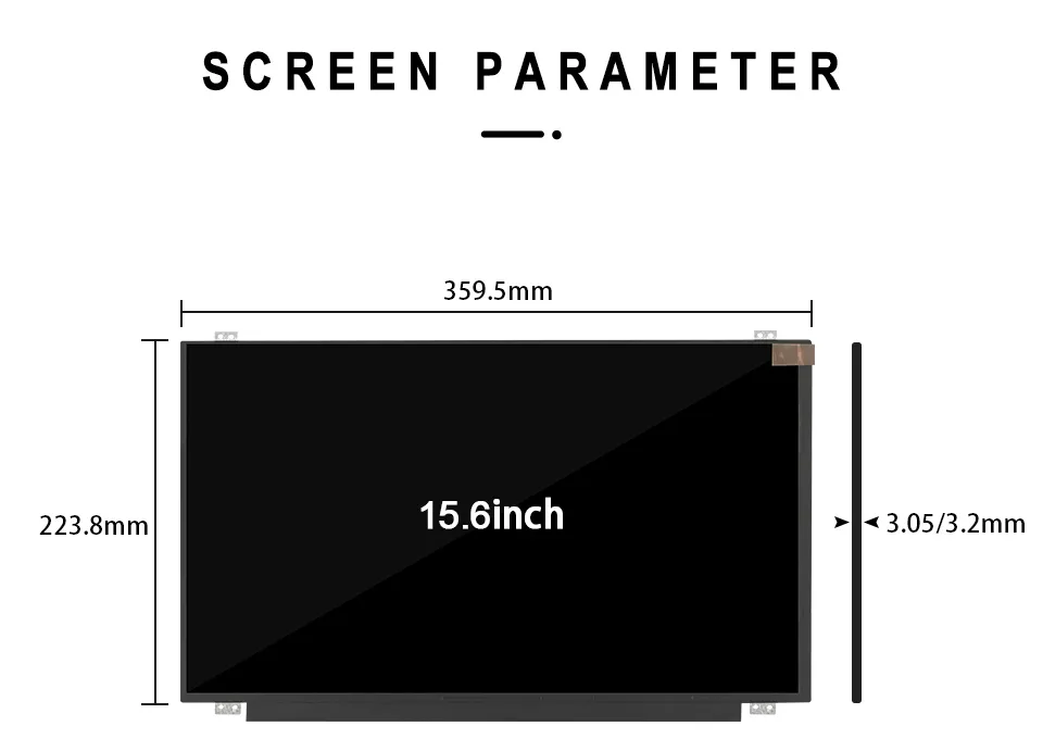 6 Inch Laptop Screen NV156FHM-N43 72% NTSC Matte LED Display 1920x1080 ...