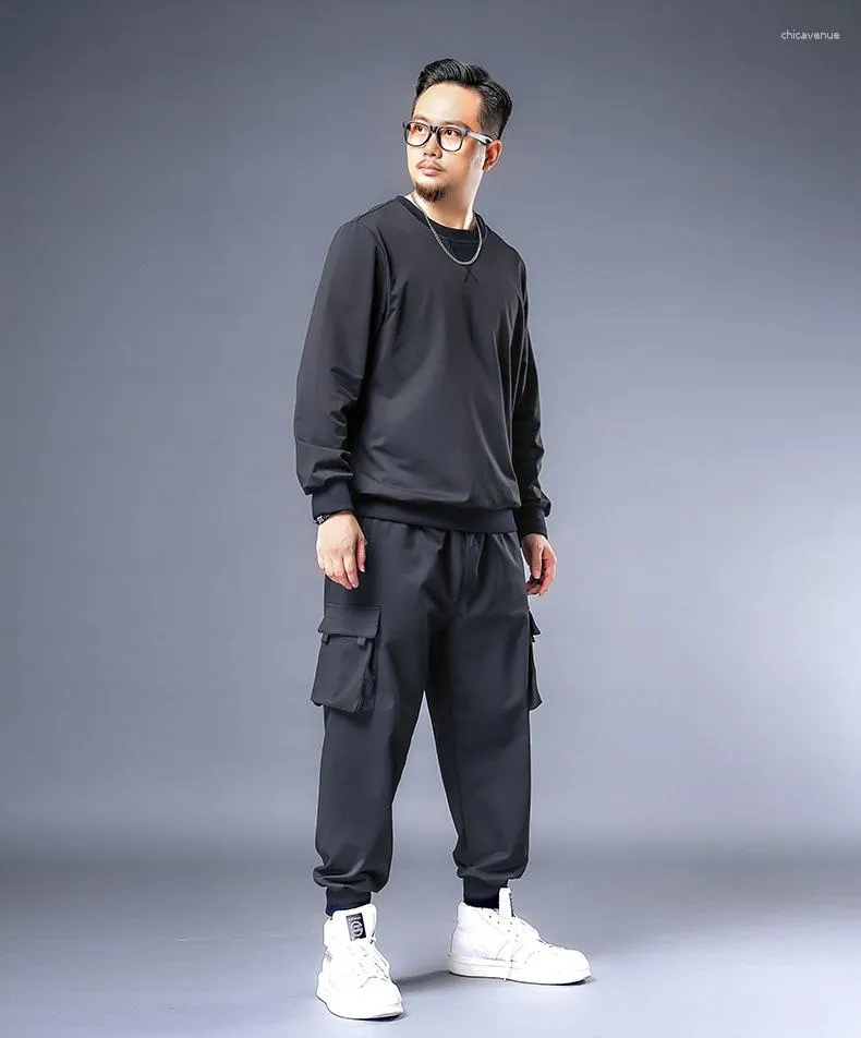 Autumn Arrival Mens Plus Size Baggy Tracksuit Mens Set Loose Fit Overweight Trendy Handsome Sports Suit From Chicavenue 39.25 DHgate.Com