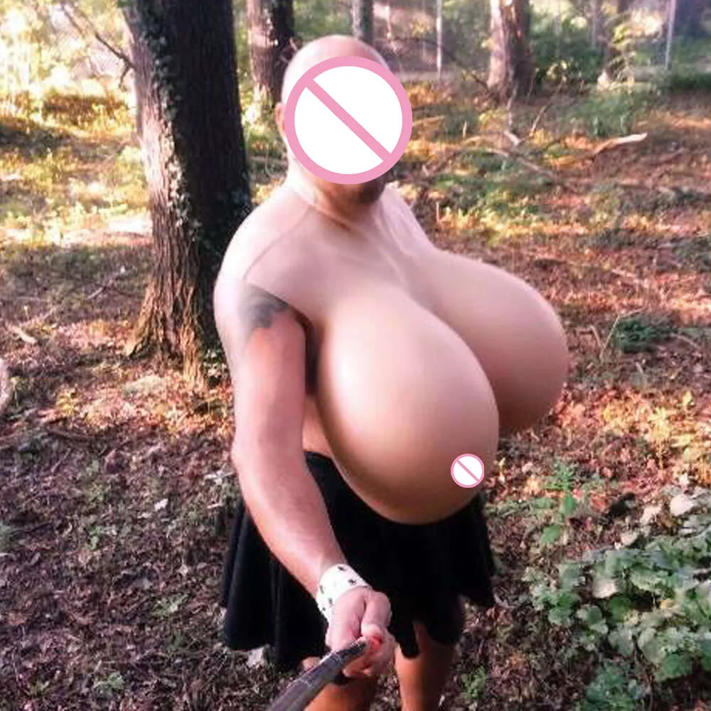 Prothèses Mammaires En Silicone Cup L - Formes Aréoles Larges, Taille 15XL, Drag Queen