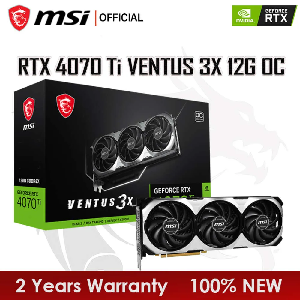 MSI RTX 4070 Ti VENTUS OC Rtx 3050 Graphics Card 3X 12G GDDR6X 