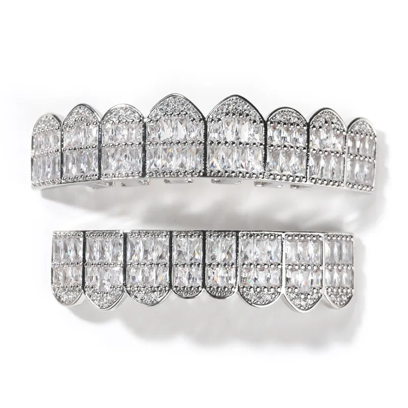 KRKC CO Hip Hop Grill Denti Grillz Diamond 10K 14K 18K Gold Grillz Moda Personalizzata Gioielli Hip Hop Donna Uomo Da 24,24 € | DHgate