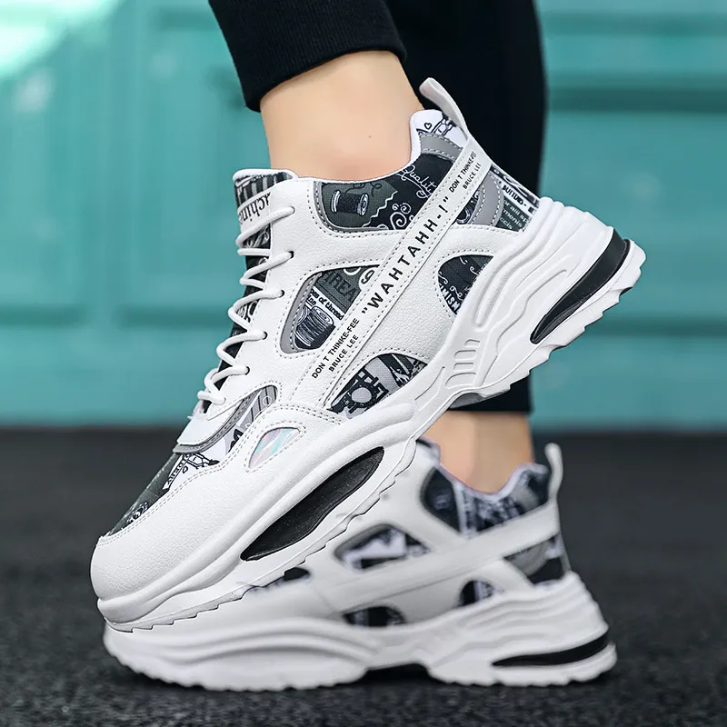 Mens Patchwork Casual Running Shoes: Breathable, Lightweight, Non