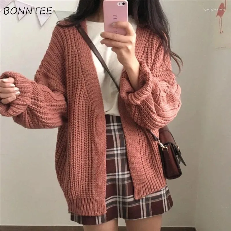 Vintage Loose Bon Marche Cardigans For Women Soft Open Stitch Lo Fit V Neck Perfect For Casual Wear Basic Students And Chic Fashion From Guangtuishenqi 25.56 DHgate.Com
