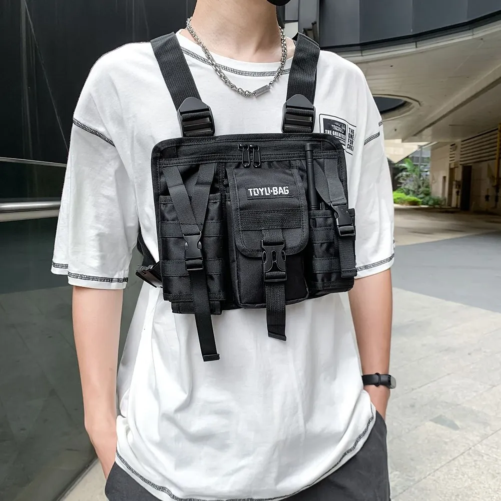 Tactical Molle Chest Bag - Oxford Cloth Adjustable Shoulder Vest
