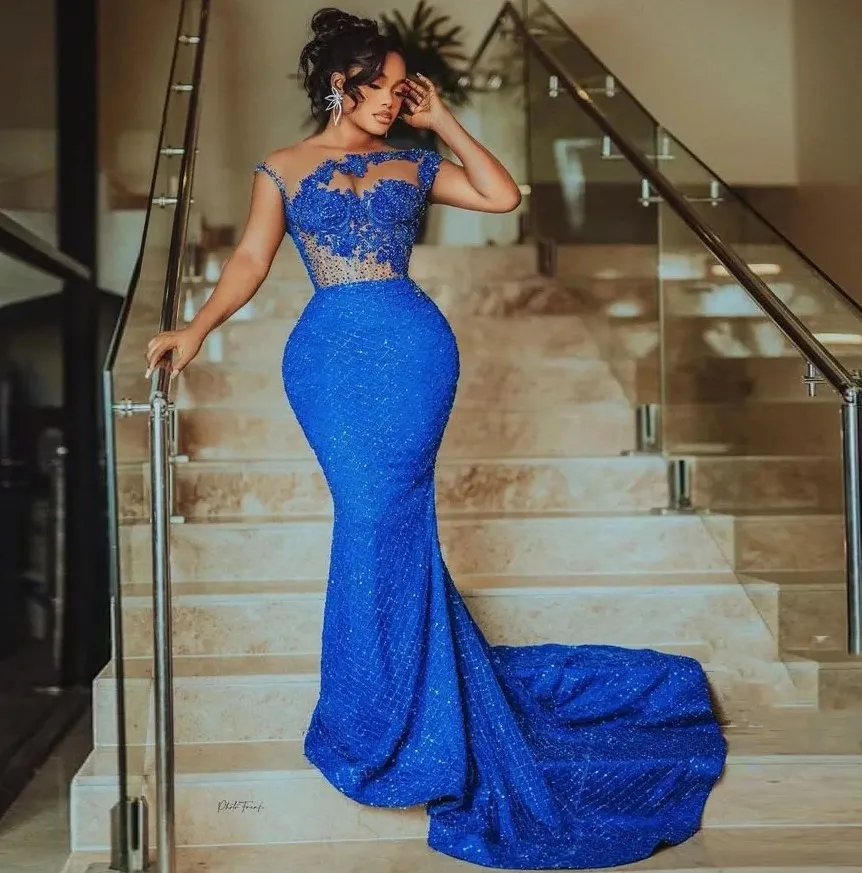 Royal Blue Satin Prom Dress with Sequin Embellishments, Square Neckline,  Zipper Back, Empire Waist, Trumpet Silhouette from Dhgate Prom Dresses -  price 321.42