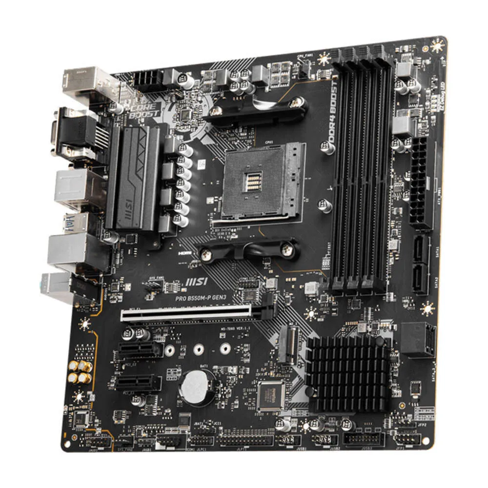 MSI Pro B550M P Gen3 Micro ATXマザーボード AMD B550、4xを