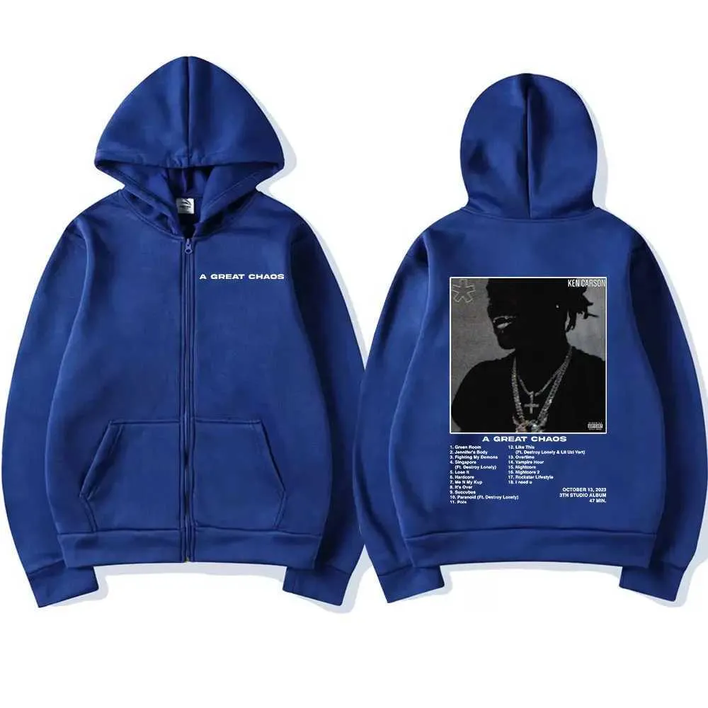 Ken Carsons Great Chaos Album Zipper Hoodies Mens And Womens Ken Carsons Great Chaos Album Zipper Hoodies Mens And Womens