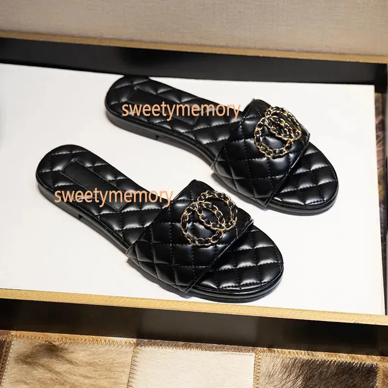 designer sandals Womens sandals luxury sandals Summer Beach designer Slippers Leather sandals High Quality Luxury Slides black white sandals Holiday sandals