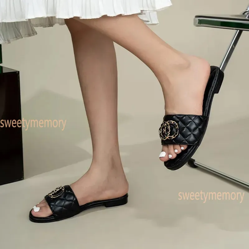 designer sandals Womens sandals luxury sandals Summer Beach designer Slippers Leather sandals High Quality Luxury Slides black white sandals Holiday sandals