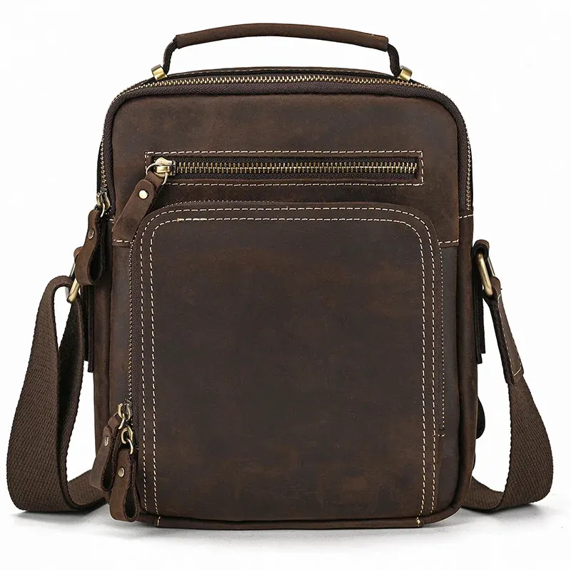 DHgate.com:Mens Leather Crossbody Bag, Multifunctional