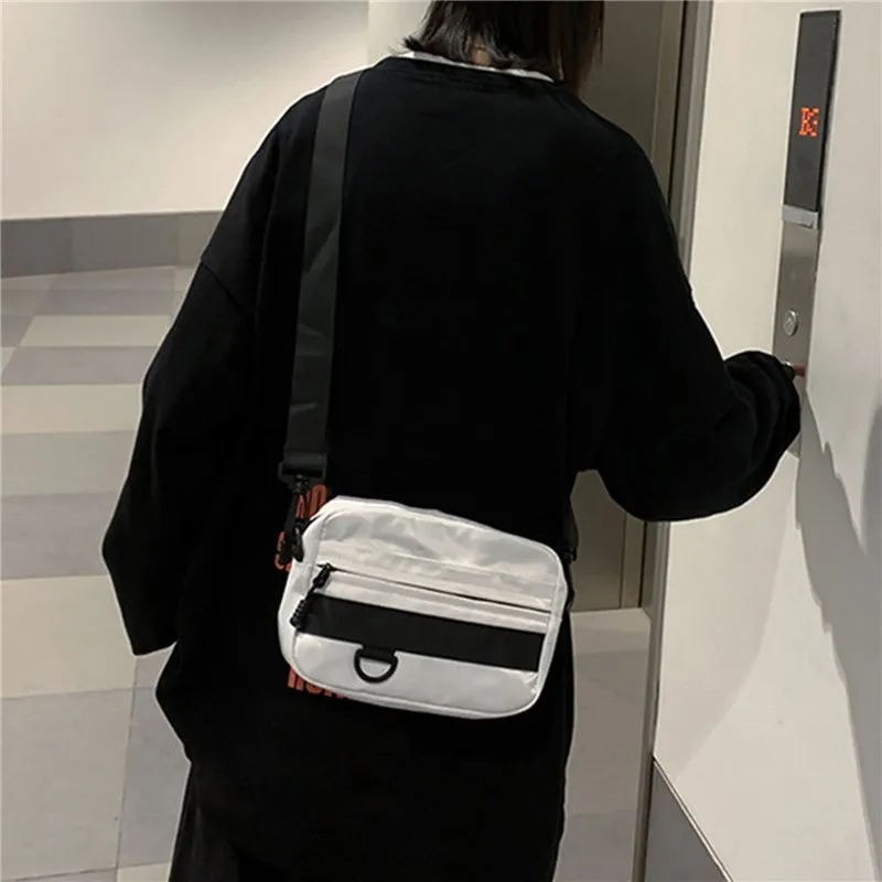 DHgate.com:Casual Unisex Nylon Crossbody Bag: Solid Color