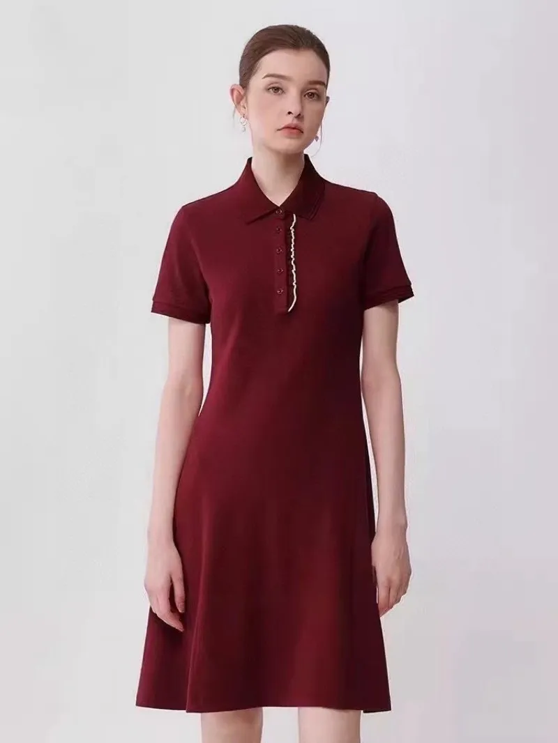 Slim Fit Cotton Blend Polo Dress with Peplum, Knee-Length, Short Sleeve, White and Black from Dhgate Basic & Casual Dresses - price 64.54 Slim Fit Cotton Blend Polo Dress with Peplum, Knee-Length, Short Sleeve, White and Black from Dhgate Basic & Casual Dresses - price 64.54