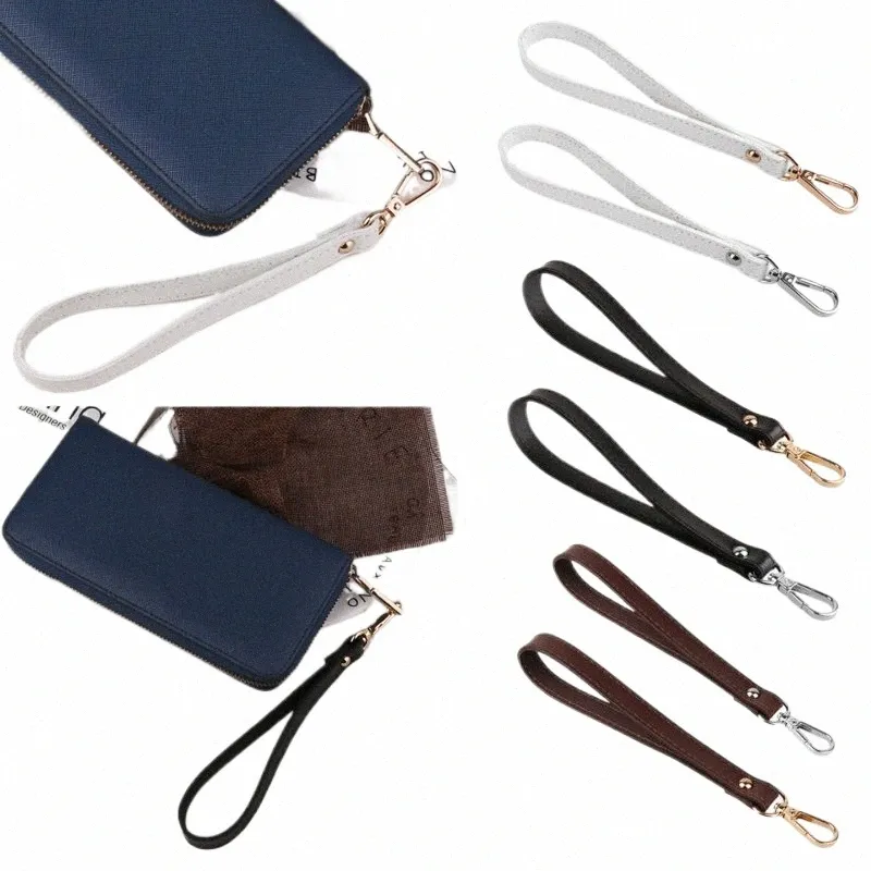 Premium Leather Wristlet Strap Genuine Handbag Replacement Wrist Strap for Purses Wallets Keychains