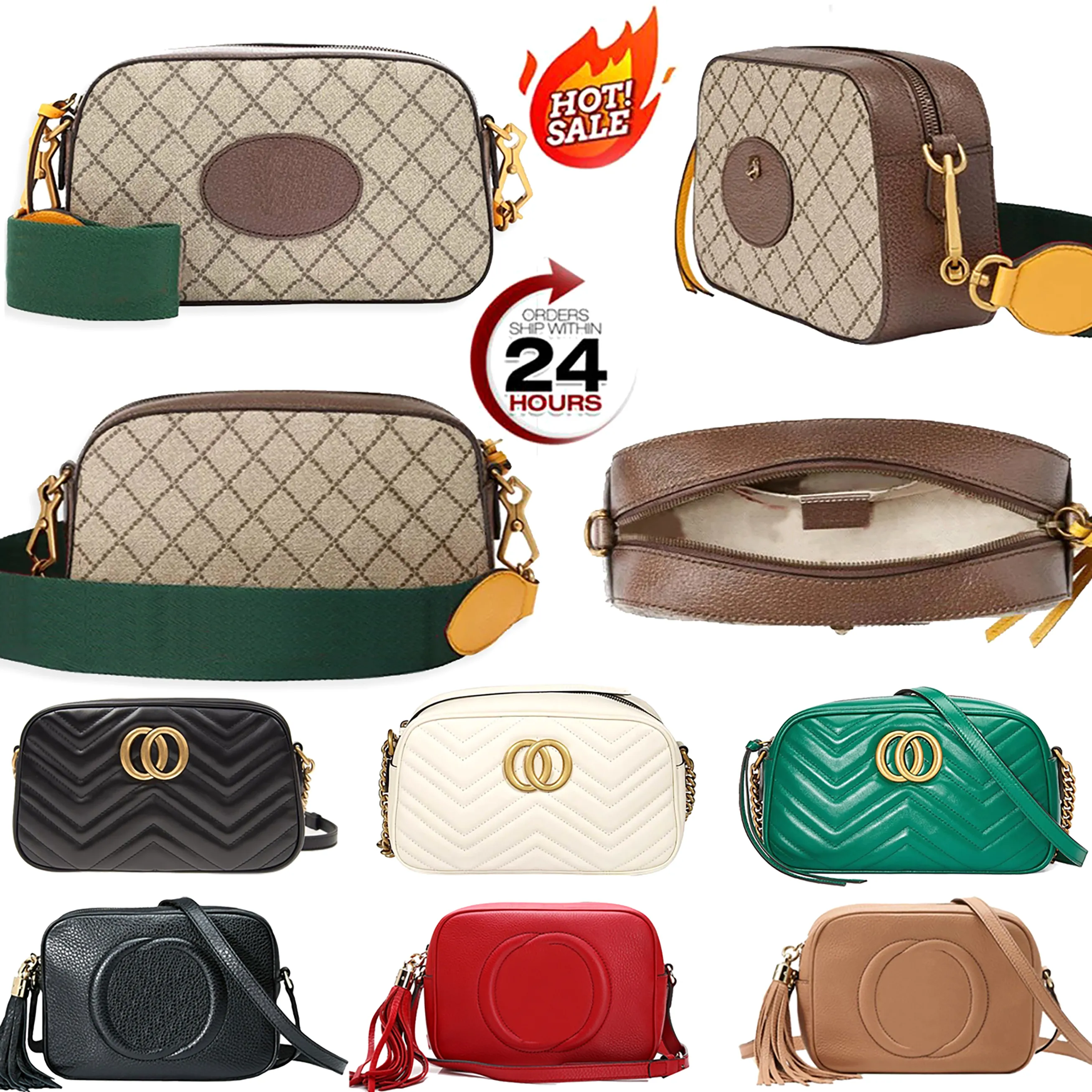 Designer Bags Women's Classic Camera Bags Shoulder Bag Retro Bags High Quality Leather Tassel Crossbody Bag Luxury Handbags Designer Luxury Purse Multi-color Bags 01