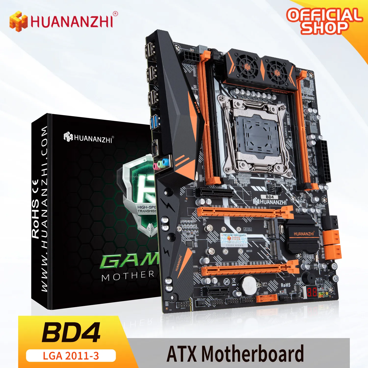 HUANANZHI X99 BD4 LGA 2011-3 ATX Gaming Motherboard with