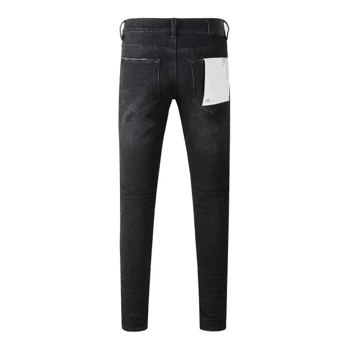 High-Quality Black Paint Dot Ripped Skinny Denim Jeans for