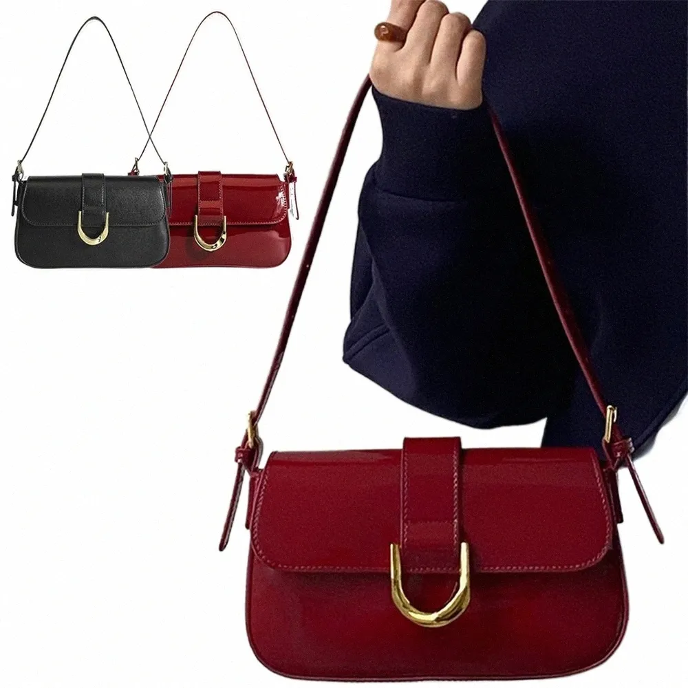 DHgate.com:Retro Patent Leather Crossbody Bag for Women DHgate.com:Retro Patent Leather Crossbody Bag for Women