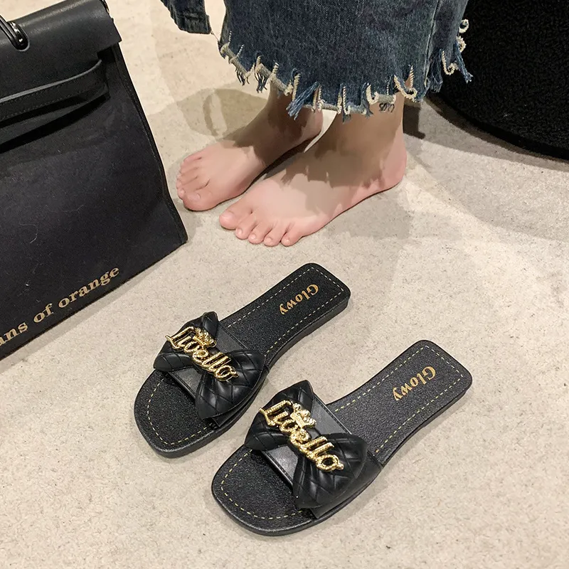 Sandali da donna estivi, infradito antiscivolo, scarpe casual da spiaggia, ciabatte piatte da donna_voghion.com