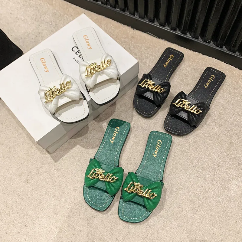 Sandali da donna estivi, infradito antiscivolo, scarpe casual da spiaggia, ciabatte piatte da donna_voghion.com