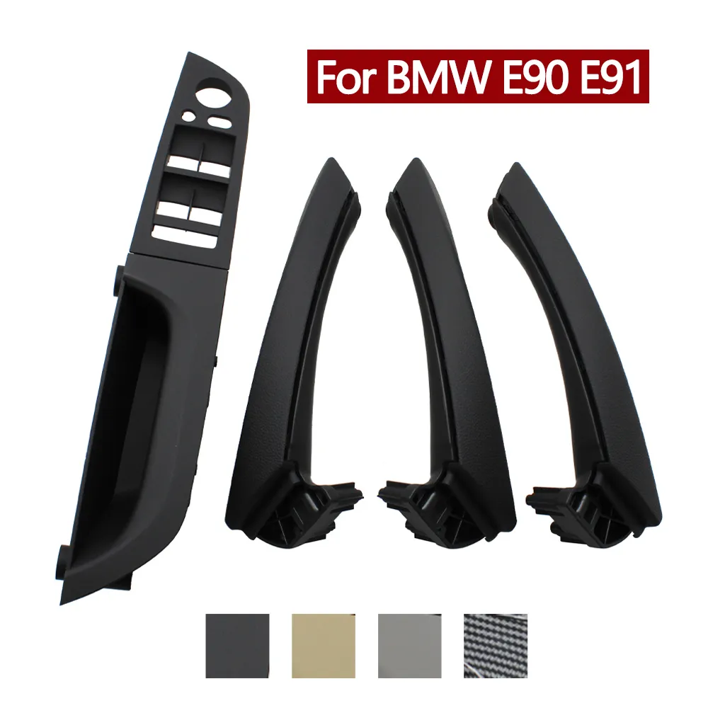BMW 3 Series E90 E91 Interior Accessories Set 7PCS LHD Window Switch Panel Door Handle Black