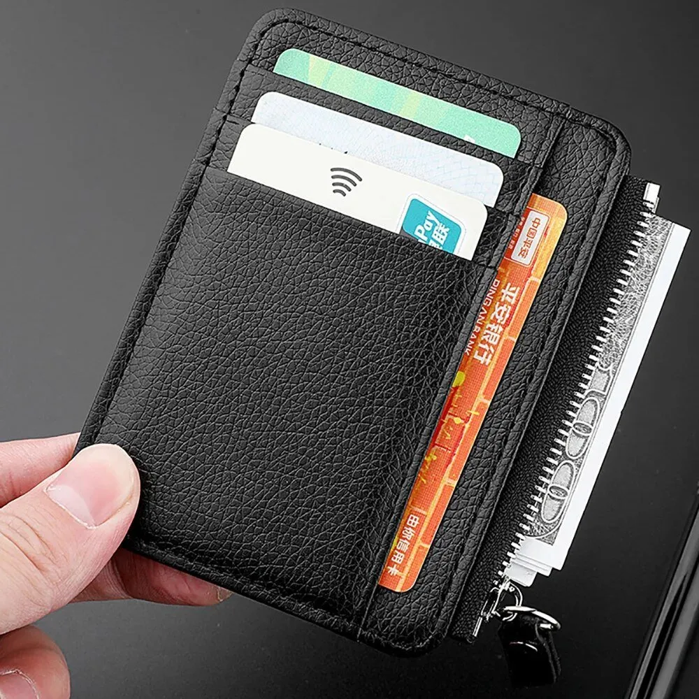 Mini Credit Card Wallet for Men Small Thin Sleeve Zipper Short Coin Wallet  with Interior Zipper Pocket from Dhgate Card Holders - price 7.43