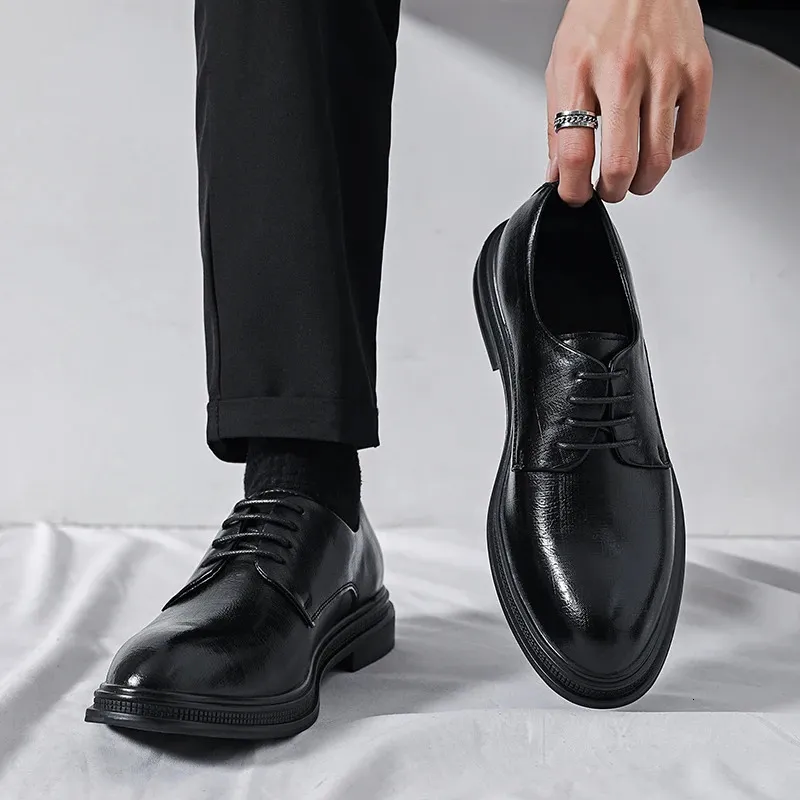 Mens Oxford Dress Shoes Formal Business Leather Lace Up Pointed Toe Wedge  Heel from Dhgate Dress Shoes - price 81.74
