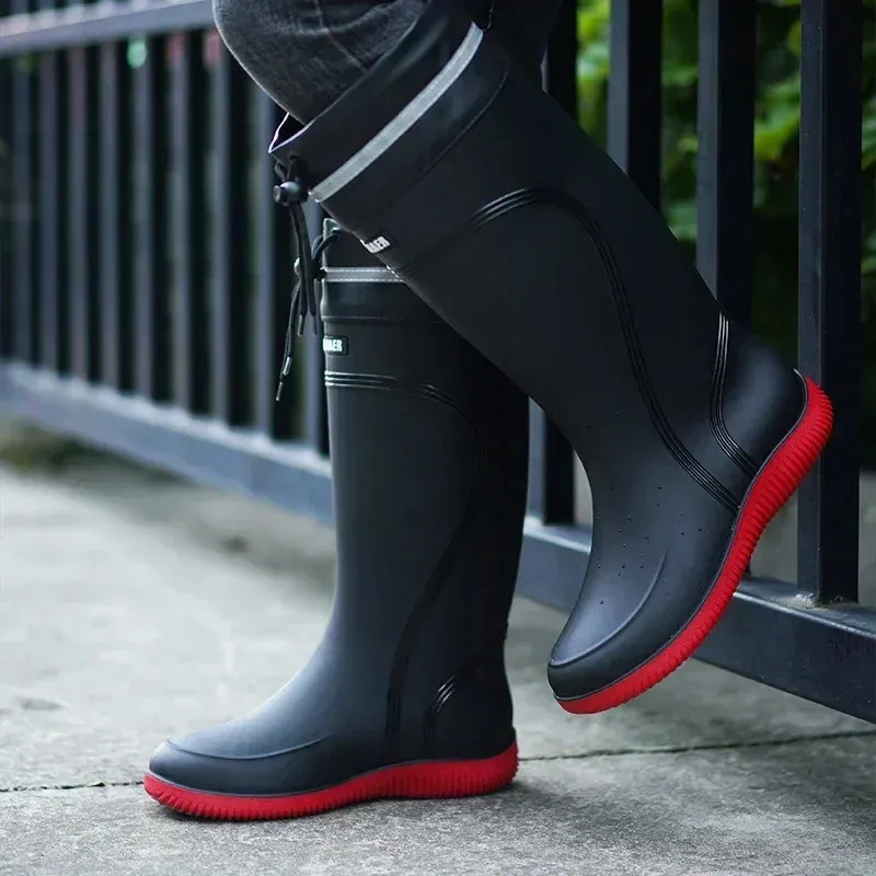 Botas De Chuva Impermeabilizadas Masculinas: Sapatos De Água Alta