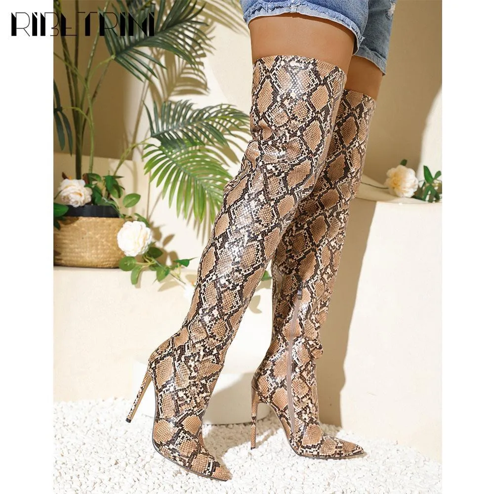 Over the knee snake print boots online