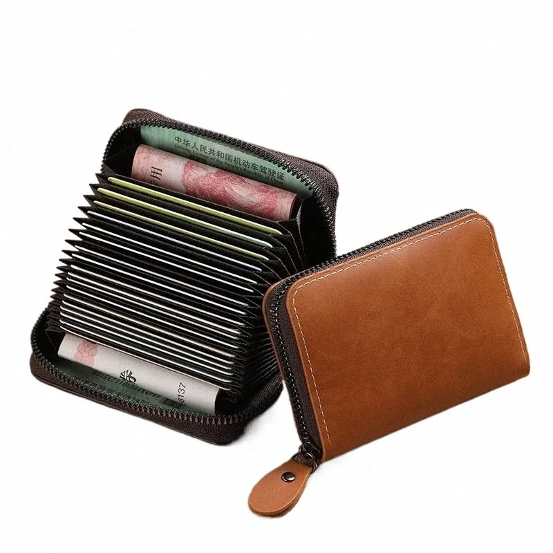 PU Leather Men's Wallet, Zippered Short Coin Purse with Accordion Design,  Business Credit Card Case (1 Pack, Black)