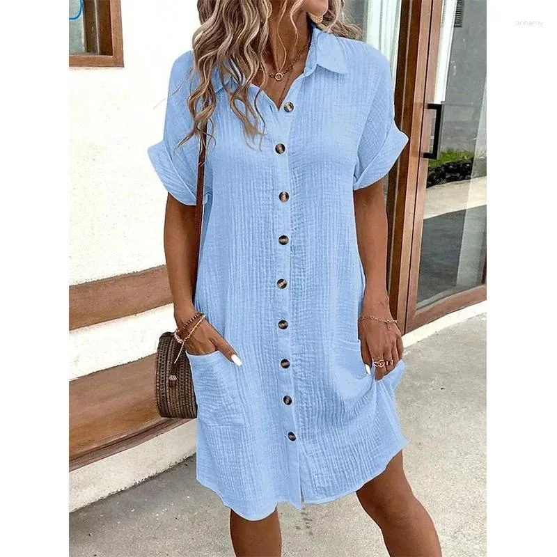 shirt dress solid color blue A Line V Neck Blue/Orange/Pink Long Prom Dress, V Neck High Slit Forma main image 0