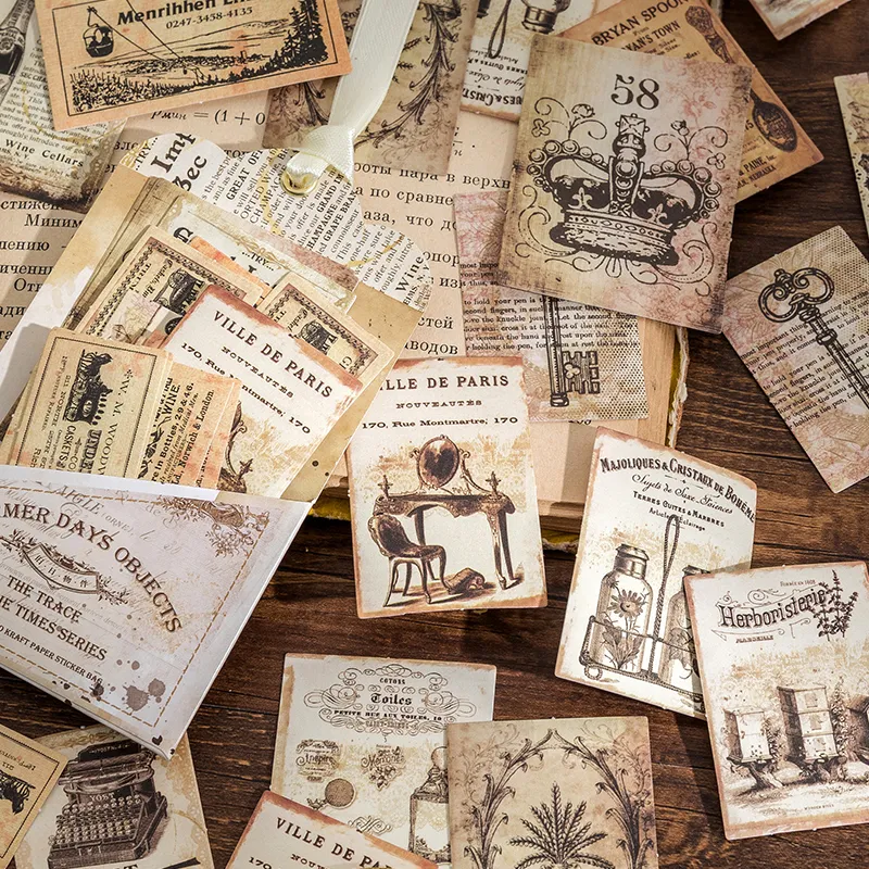30-Piece Vintage-Themed DIY Journaling Starter Kit with