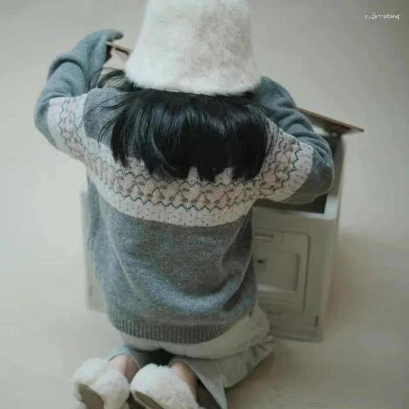 Clothing Sets Pre sale Ship October 2024 Autumn Girls Clothes BP Wool Sweater Coat Skirt 2pc Sweatshirts And Pleated