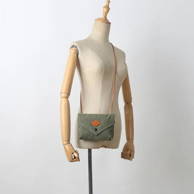DHgate.com:2024M438 Canvas Mini Crossbody Bag for Women