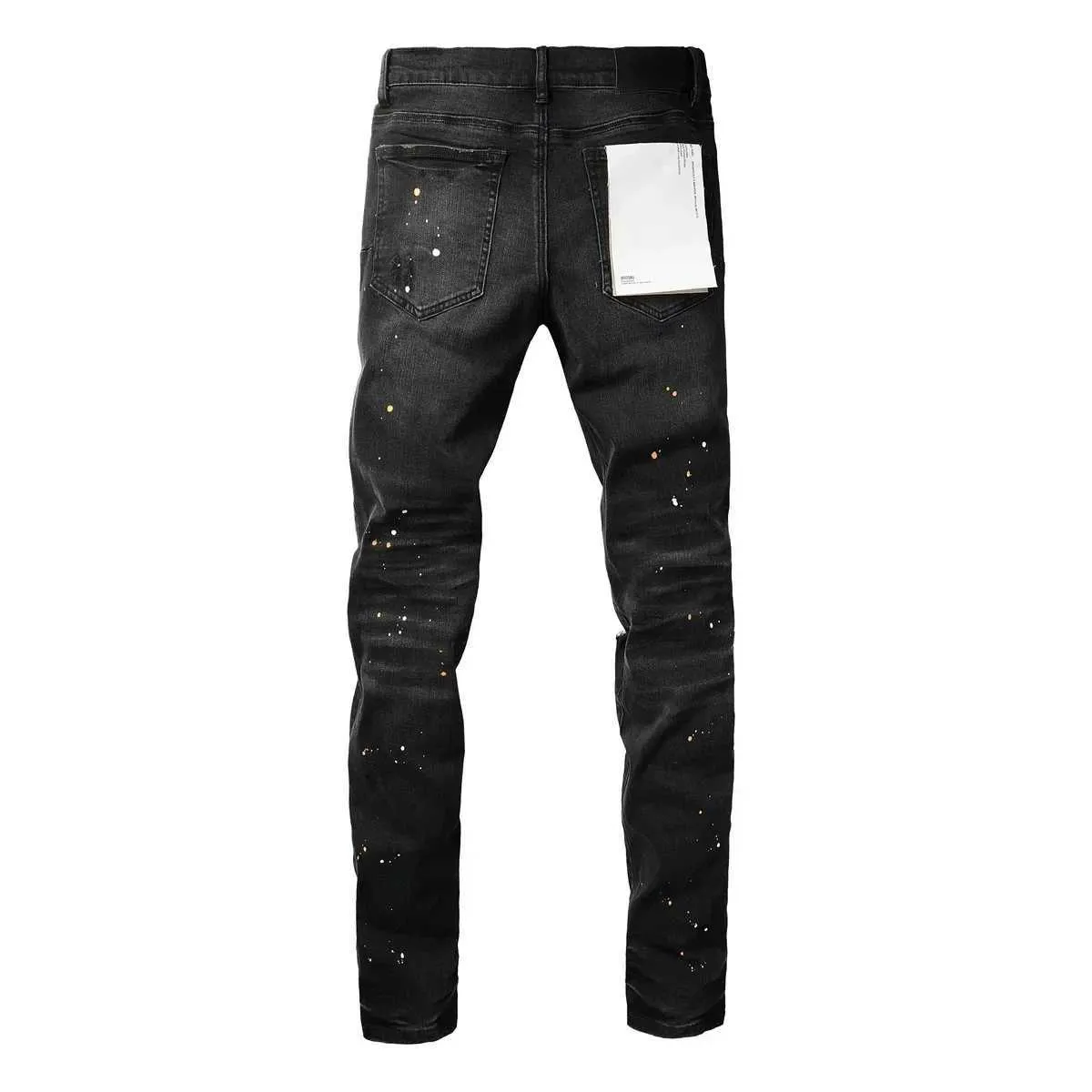【OPEN YY】 PAINT DROP JEANS BLACK 8814f23f-4fe6-46b4-896d-