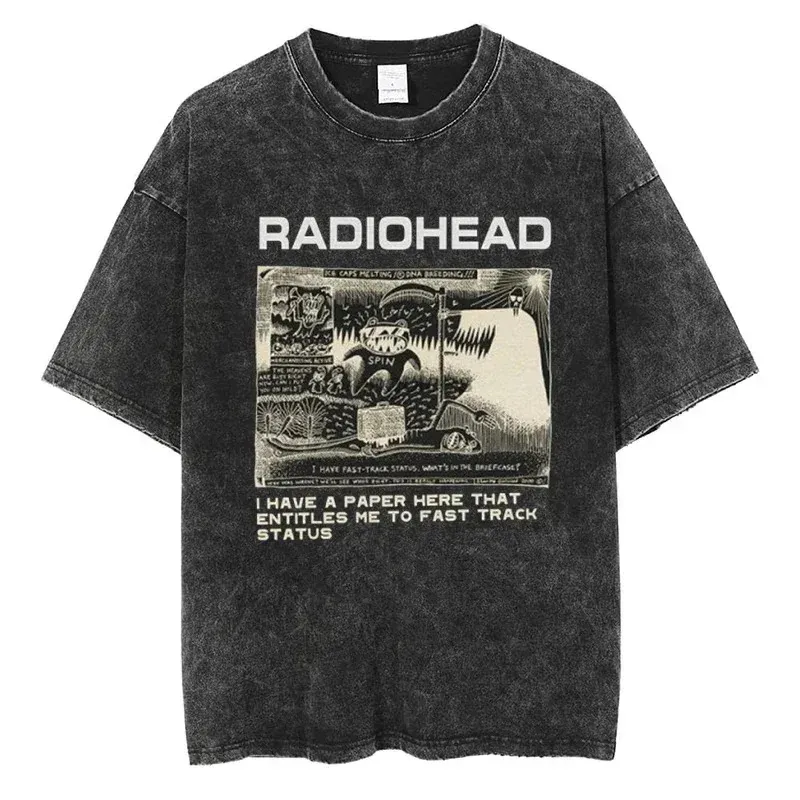 Wholesale Radiohead Band Tee: Classic Retro Rock Graphic T