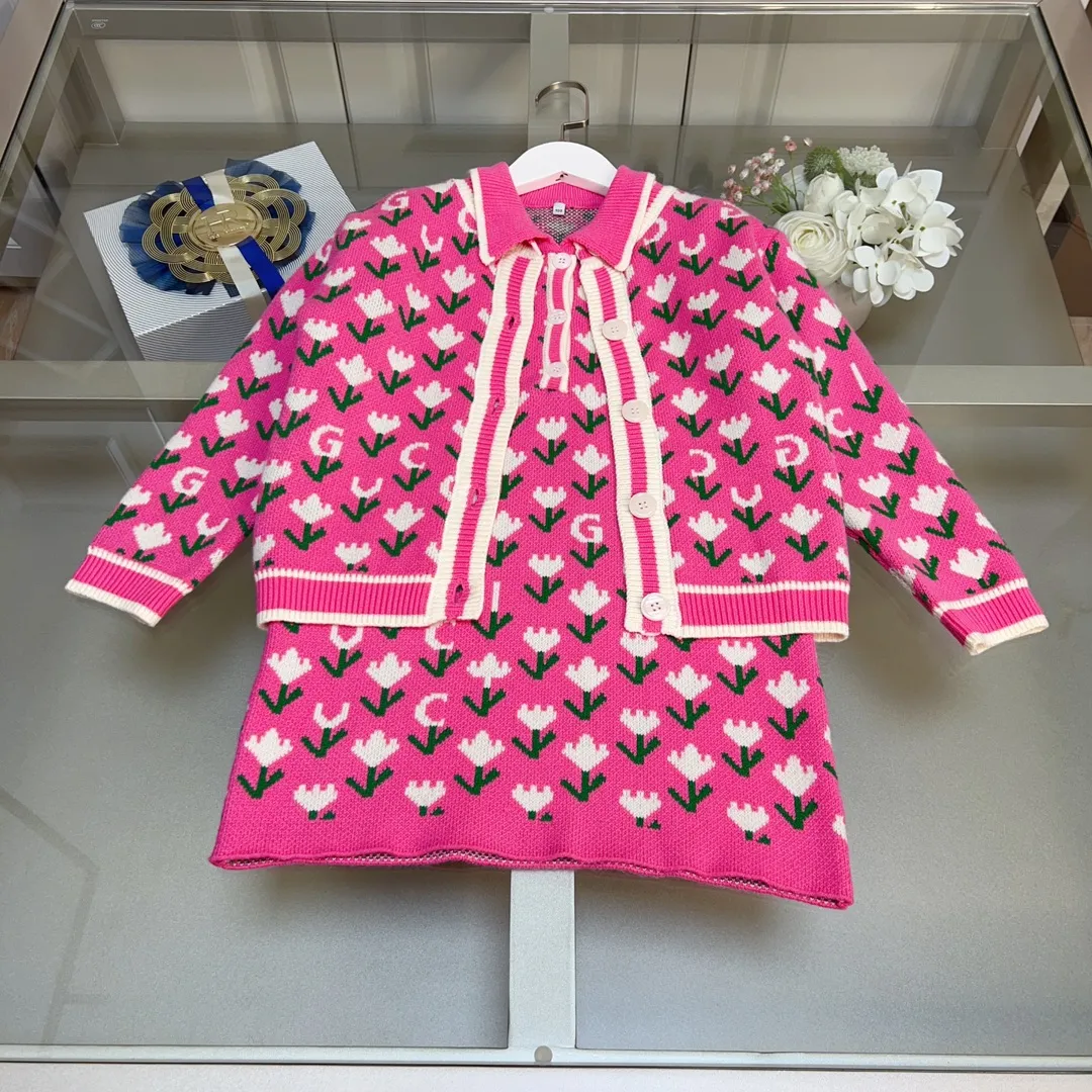 Bambini Cardigan Di Lana Maglione Cappotto Abito Pollici Set Di - Main Image