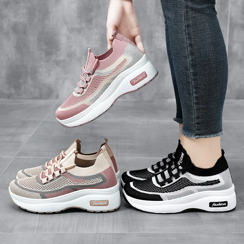 Elevated Mesh Breathable Shoes for Women: Stylish Mom Shoes for  Spring/Autumn Shop Now!