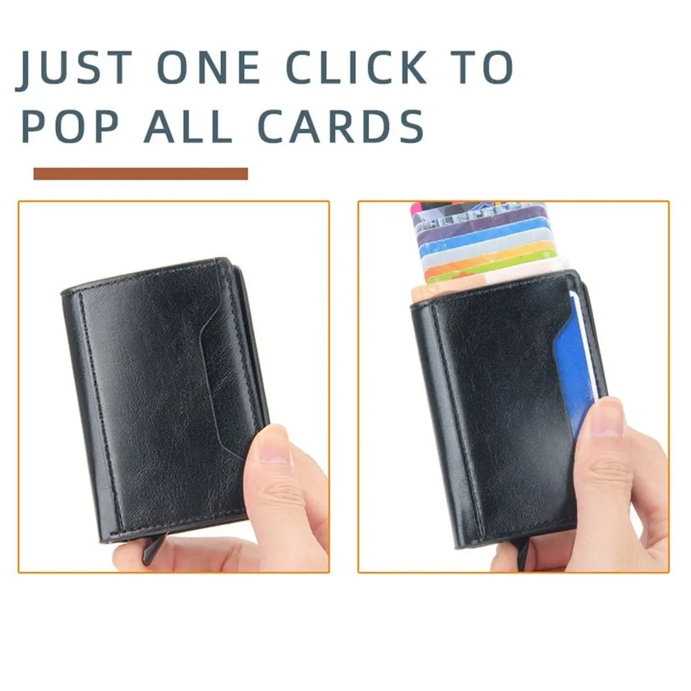 Ford Mustang Tri-Bar Logo Wallet - Real Leather, Carbon Fiber Look, RFID Blocking, Slim Bifold With Money Clip - View #7