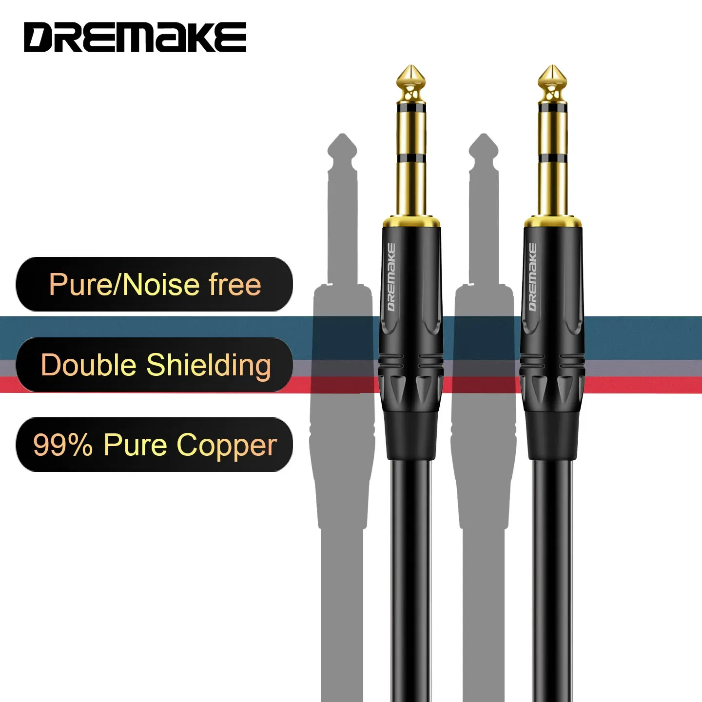 15ft TRS 6.35mm To XLR Female Balanced Cable - DREMAKE Audio Cable For Mics & Amplifiers