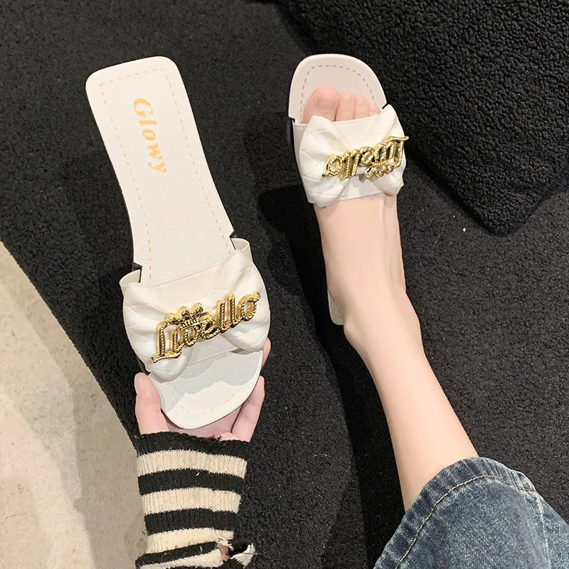 Sandali da donna estivi, infradito antiscivolo, scarpe casual da spiaggia, ciabatte piatte da donna_voghion.com