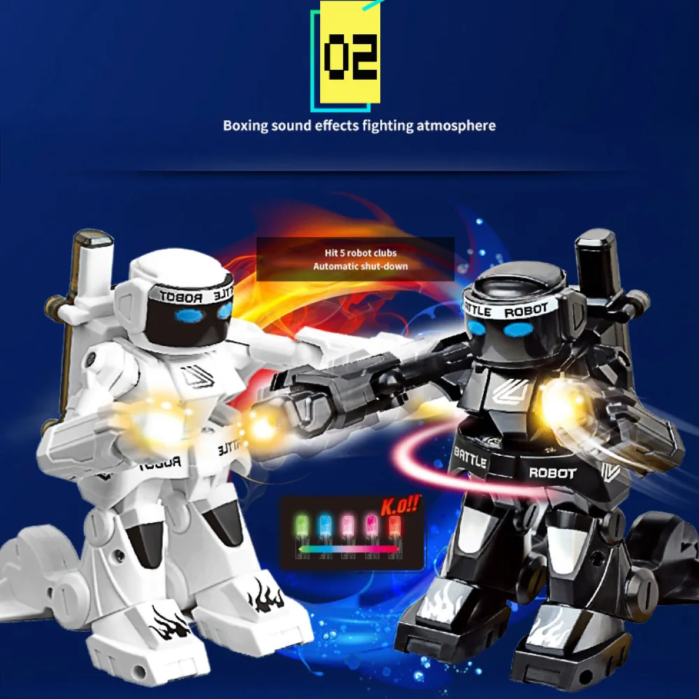 RC Robot Battle Boxing Robot Toy Remote Control Robot Humanoid  Fighting Robot with Two Control Joysticks Toys for Kids
