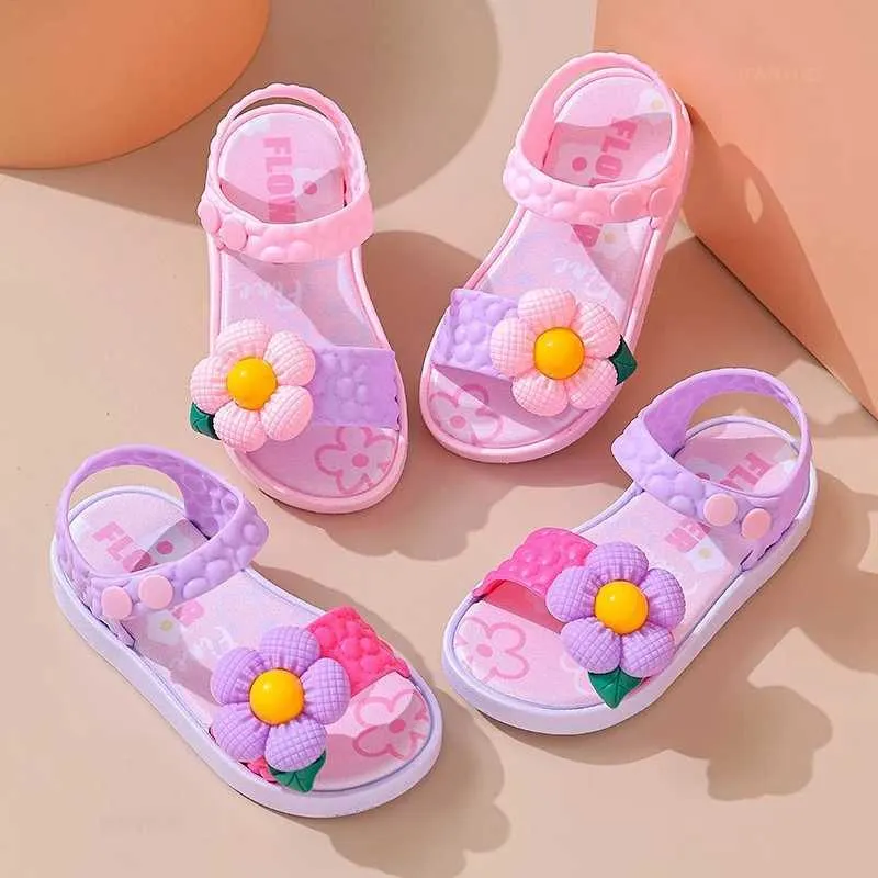 Girls Floral Summer Sandals: Soft, Breathable, Non-Slip Princess