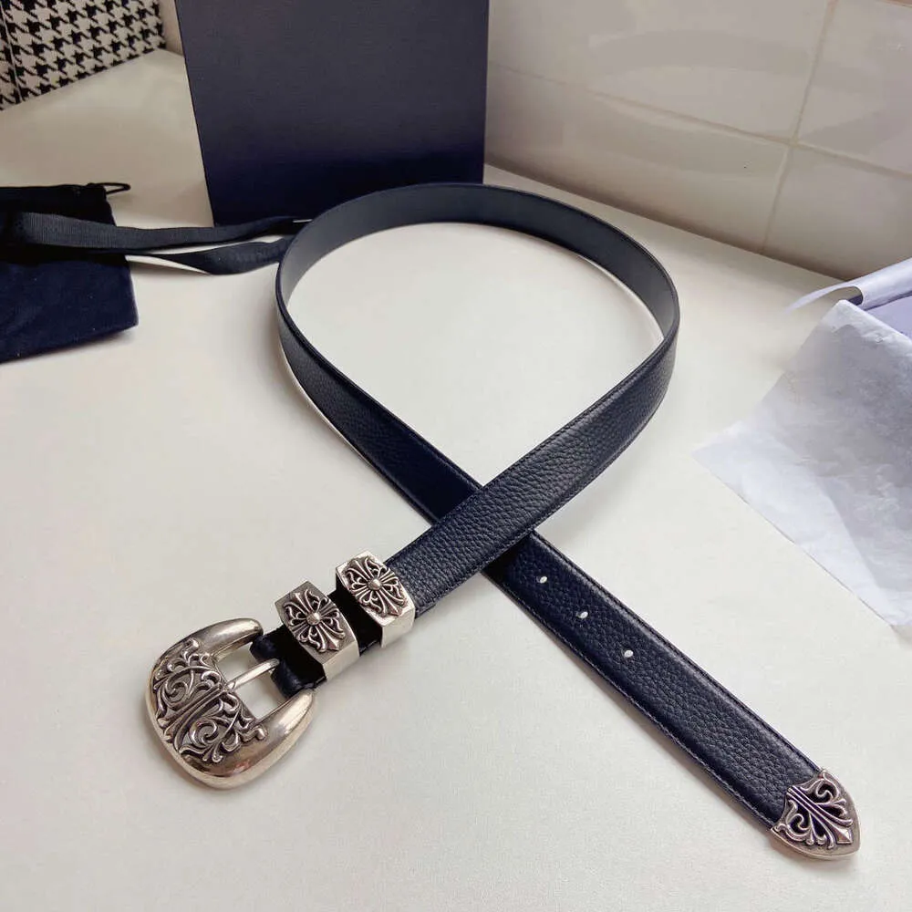 Roller belt silver × gray Silver Wide Belt - Leather & Elastic Band | JUAN-JO | Wolf